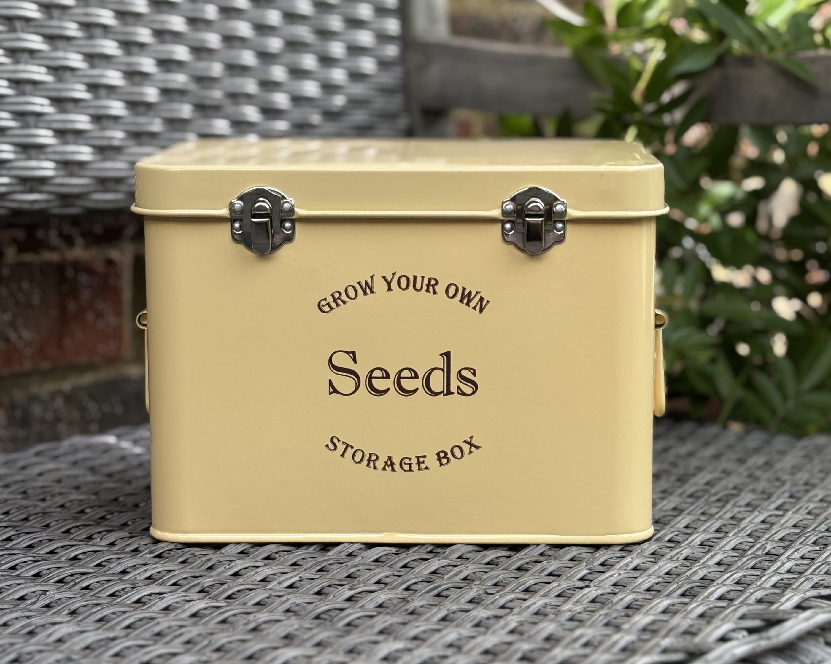 plant seed storage box Seed Storage Tin | Vintage Style