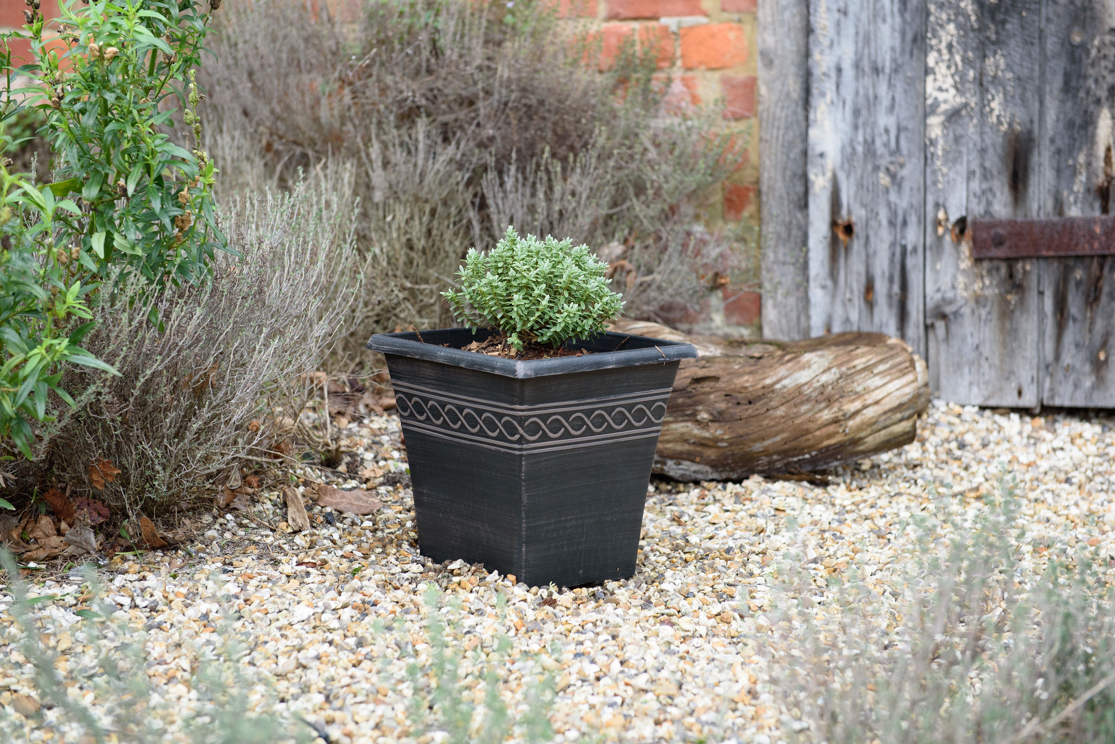 Infinity Planter Black Square Infinity Planter – Earth Cycle